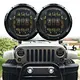 High Power DRL Angel Eye High Low Beam Offroad 7 inch Round Led Motorcycle Headlights