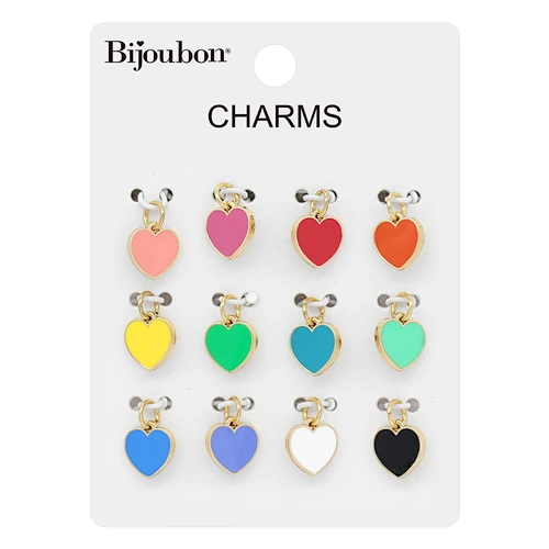 Colorful Heart Charms