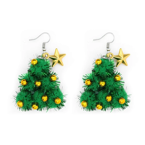 Felt Christmas Tree Earrings