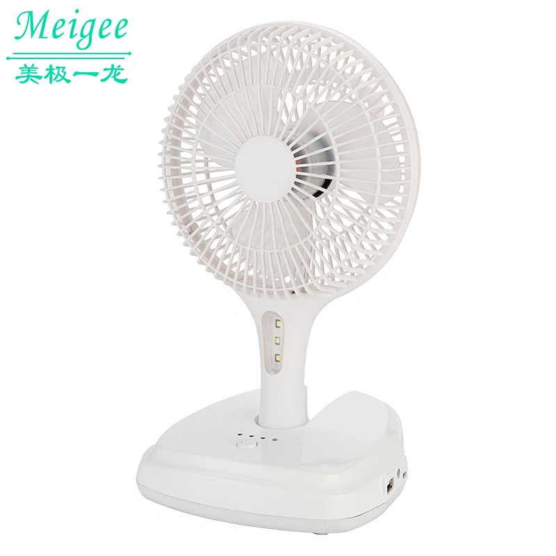 6inches portable folding rechargeable mini table hand fan, AC/DC lithium battery energy saving