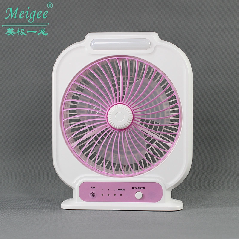8 inch rechargeable LED mini table fan