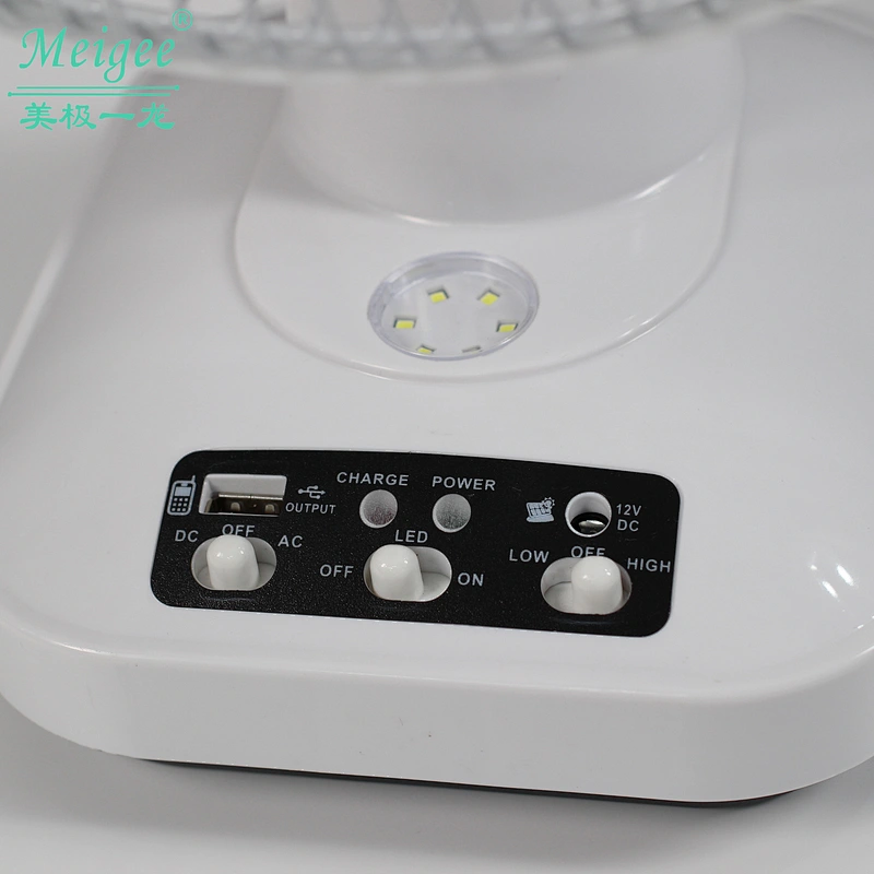 12 inch rechargeable AC/DC  LED table fan