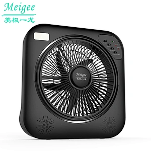 12inches osilating rechargeable emergency portable bluetooth music with night light table box fan
