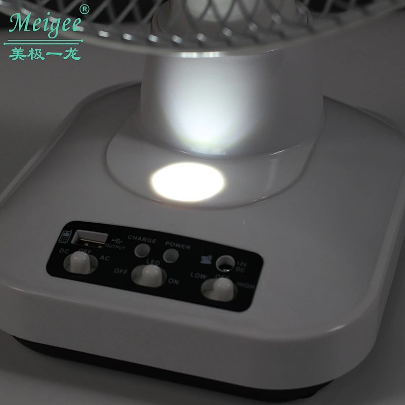 12 inch rechargeable AC/DC  LED table fan