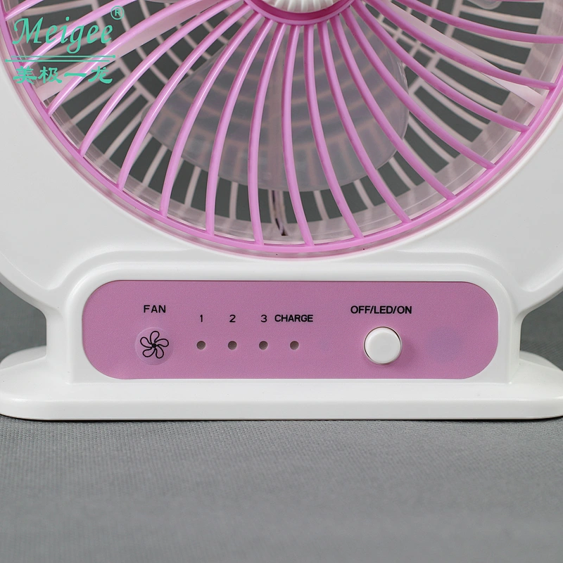 8 inch rechargeable LED mini table fan