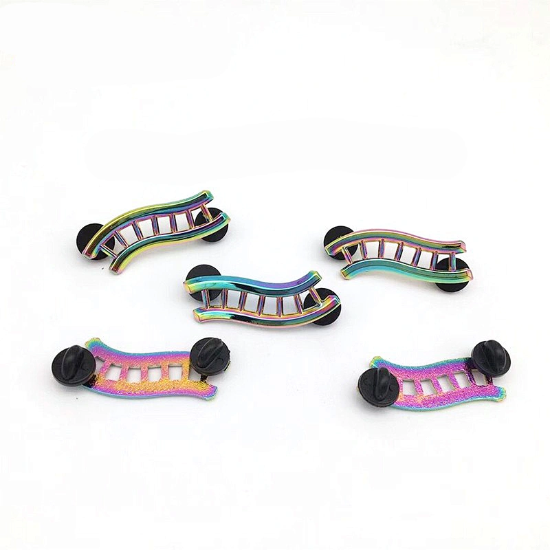 die casting alloy custom rainbow metal brooches pins