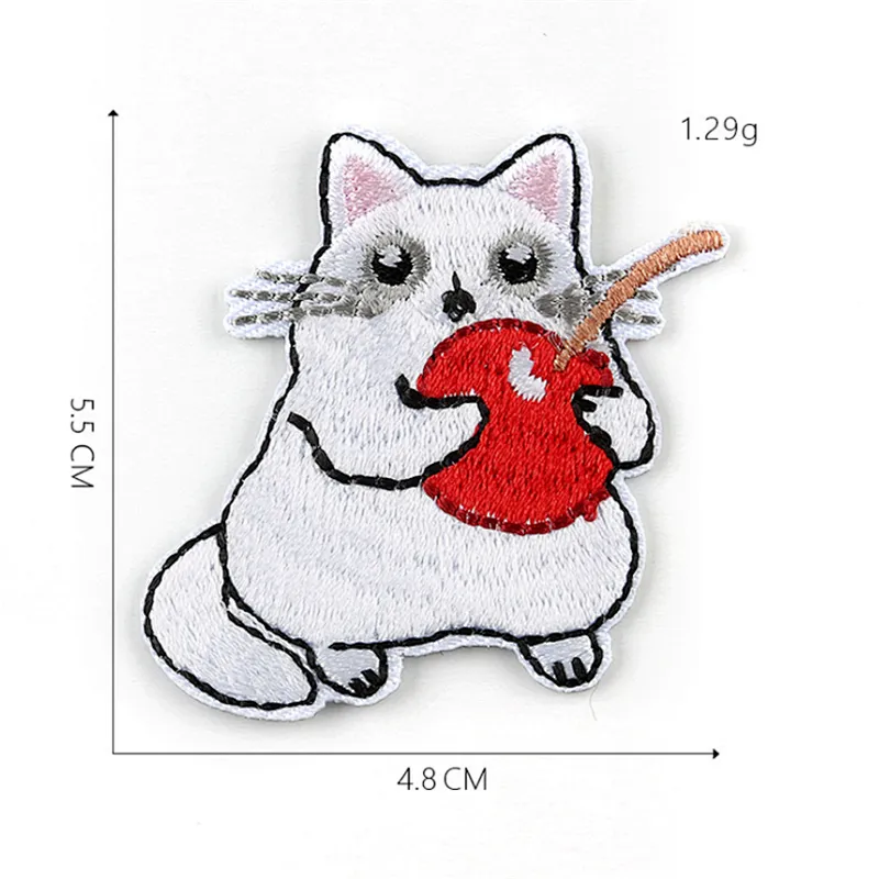 Cute CAT embroidery patches sew iron on for clothing