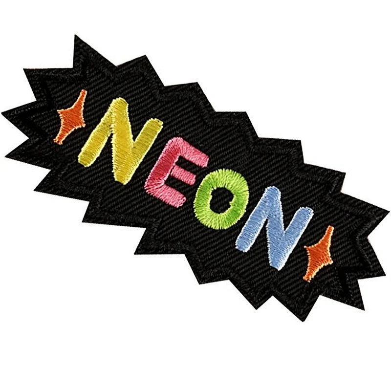 High Quality Custom English letters embroidery Patches