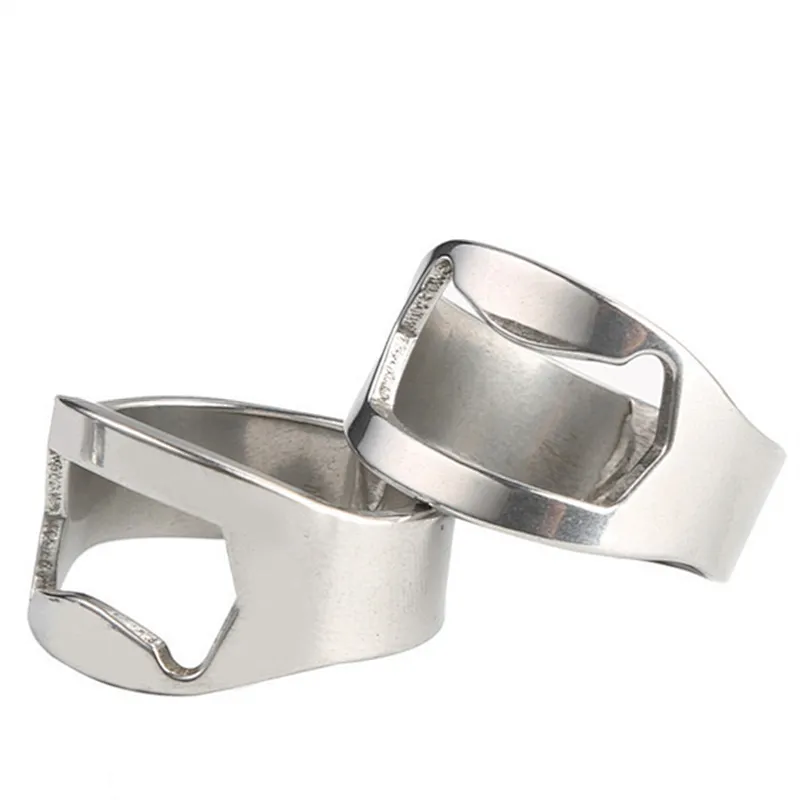 Promotional stainless steel color painted finger ring beer bottle opener
