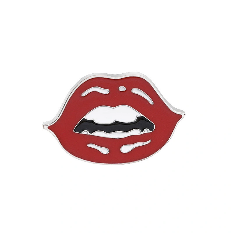 Red Lip Funny Enamel Pin Accessories for Bag Custom Enamel Pin