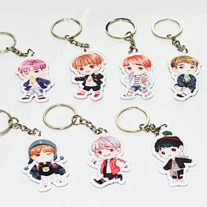 Factory Making Kpop Idol Team Souvenir Gift Cartoon Anime BTS Customized Acrylic Keychains