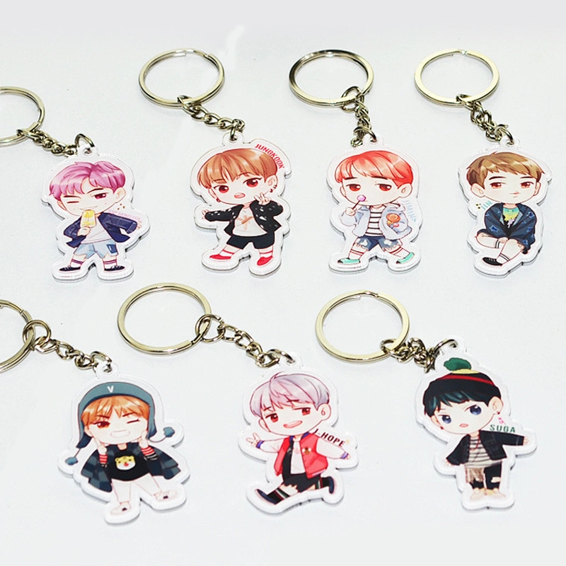 Factory Making Kpop Idol Team Souvenir Gift Cartoon Anime BTS Customized Acrylic Keychains
