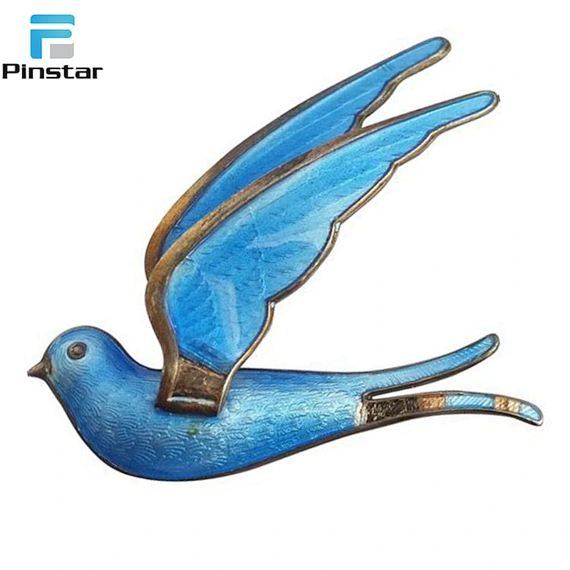 Custom metal bulk bird shaped lapel pin