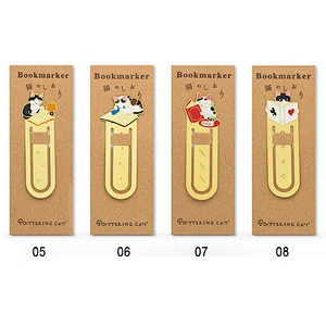 The Cat Family Creative Stainless Steel Hollow Metal Gold Plating Bookmark