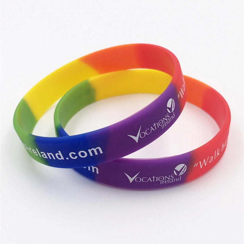 Colorful Eco-Friendly Rubber Custom Made Cheap Bracelet Silicone