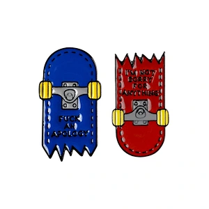 Custom Dye Black Cartoon Skateboard Soft Enamel Lapel Pin Manufacturers
