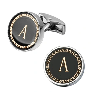 Make your own metal custom different letters cufflinks for shirt