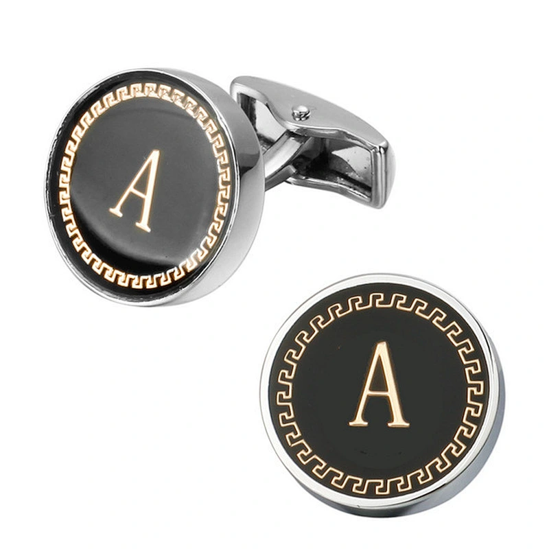 Make your own metal custom different letters cufflinks for shirt