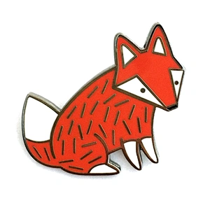 1.2 inches fox metal lapel pin manufacturers china