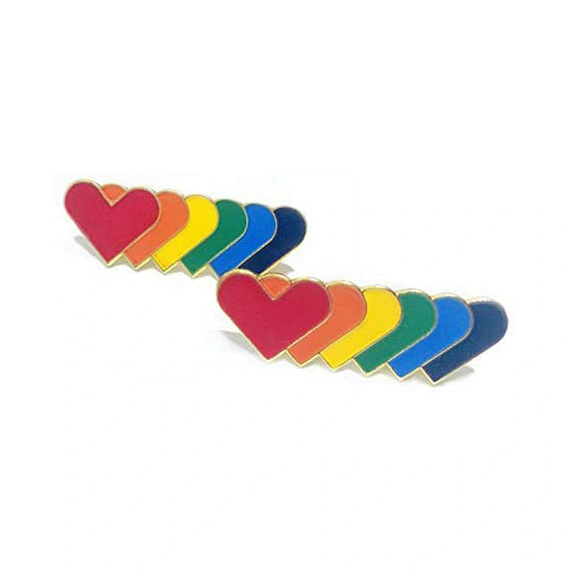 Gay Pride Lapel Pin Rainbow Pin Enamel Brooch LGBTQ Flag Accessory