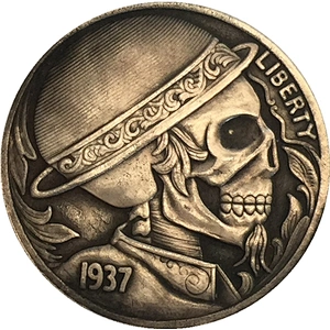 China supplier Wholesale skeleton custom metal antique challenge coins