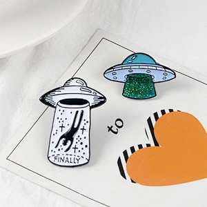Bulk UFO Enamel Pin Alien Lapel Pin in Stock