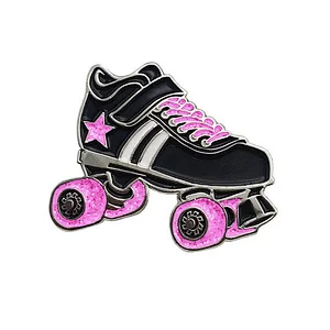 Wholesale ice skates custom metal hard enamel lapel pins