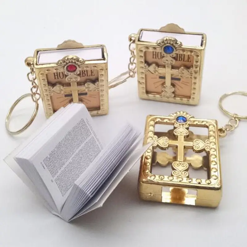 In Stock low MOQ wholesale Cross Bible key chain