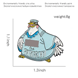 Custom Cartoon Rooster Soft Enamel Metal Lapel Pin