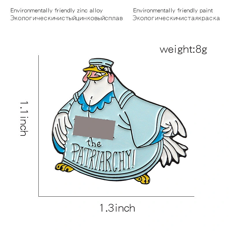 Custom Cartoon Rooster Soft Enamel Metal Lapel Pin