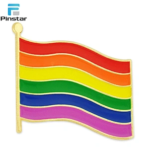 Rainbow Gay Pride Flag LGBT Enamel Lapel Pin