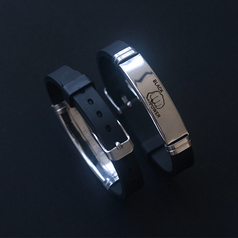 Black Lives Matter Stainless Steel Adjustable Bracelet I CAN'T BREATHE Power Men Bracelet