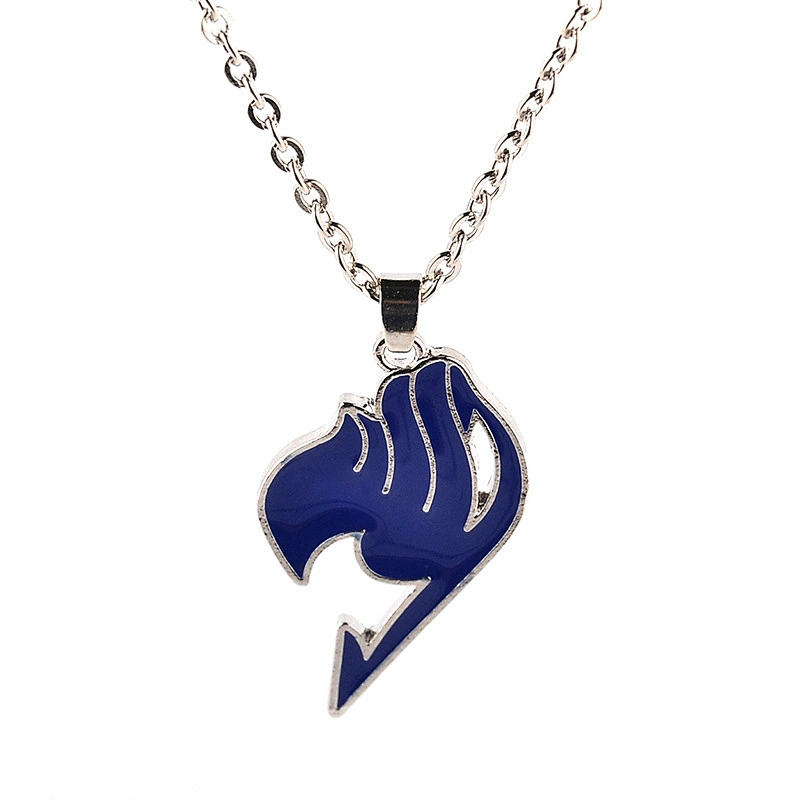 Factory Wholesale Cheap Price Custom Design COMICS Logo Tail Jewelry Enamel Necklace