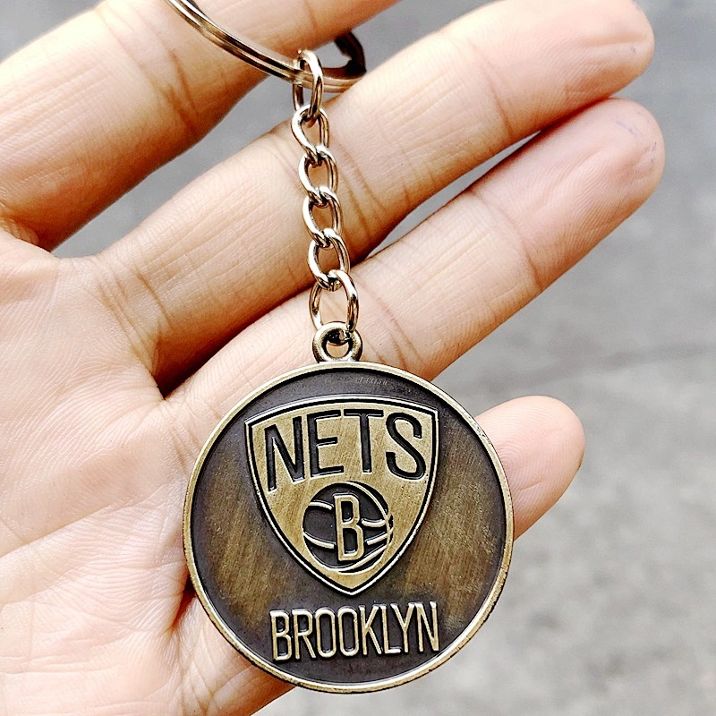 Antique Copper Pendant Metal Bag Keychains Basketball Team keychain