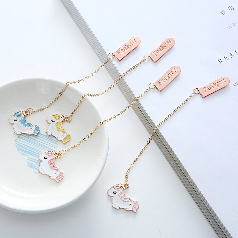 Cute Custom Unicorn Animal Metal Bookmark