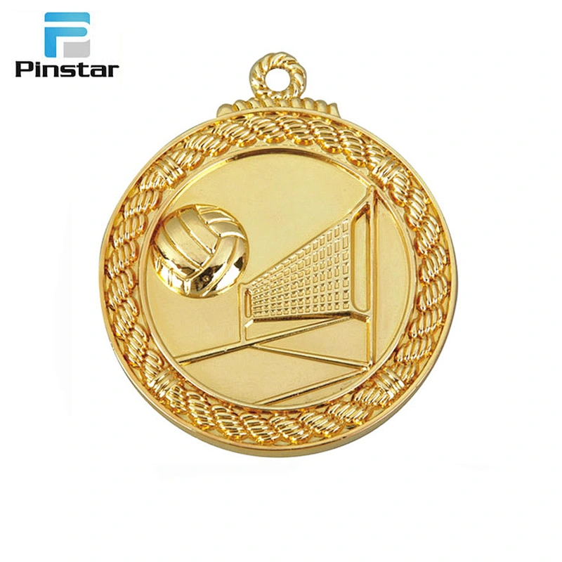 High quality hot style souvenir factory price award gold volleyball medals