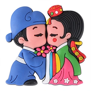 2018 promotional gifts Korean couple souvenir fridge magnet