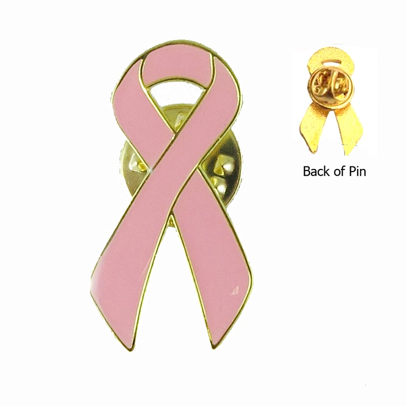 NEW Red Pink Ribbon Breast Cancer Awareness Lapel Pins wholesale