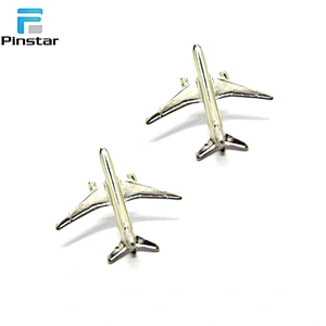 Men Gold Silver Metal 3D Model Airplane Aircraft Lapel Pins China