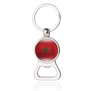 Different customized football match bottle opener keychain