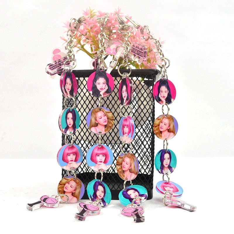 Factory Making Customized Photo Souvenir Gift Charm Keychains Blackpink Kpop Acrylic Keychain