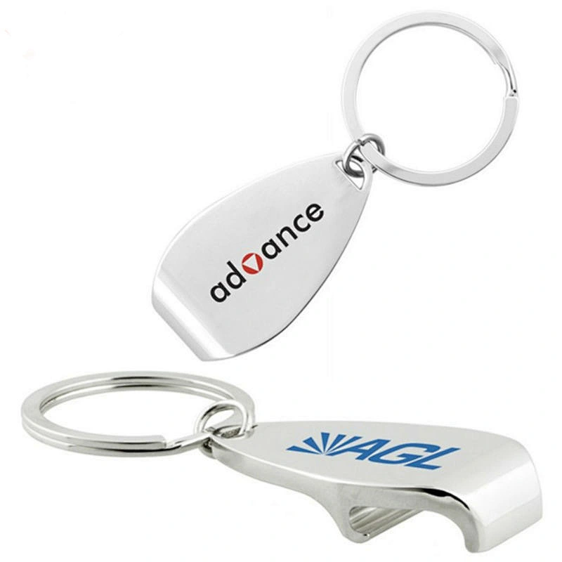 Wholesale custom logo bottle opener metal key chain