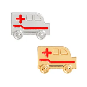 Women Medical Jewelry Doctor Nurse Enamel Ambulance Badges Brooches Lapel Pins