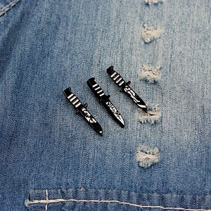 Factory Wholesale In Stock Gift Custom Knife Shaped Punk Enamel Pin