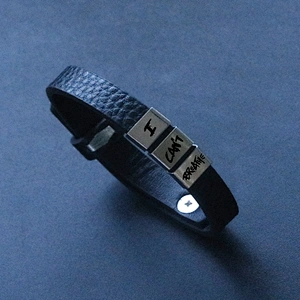 Stainless Steel Adjustable Black Lives Matter Bracelet I CAN'T BREATHE Leather Bracelet