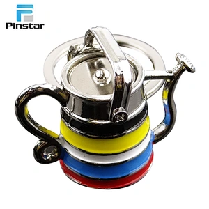 Manufacturer customized red peach poker metal key chains in china