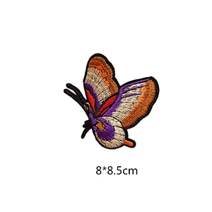 Wholesale In Stock No Minimum Custom Insect Patches Embroidery Butterfly Iron On Patch