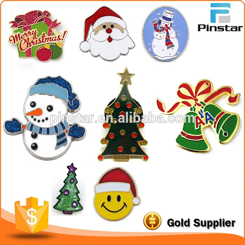 Holiday Gifts Metal Crafts 8 Assorted Brooch Christmas Lapel Pins