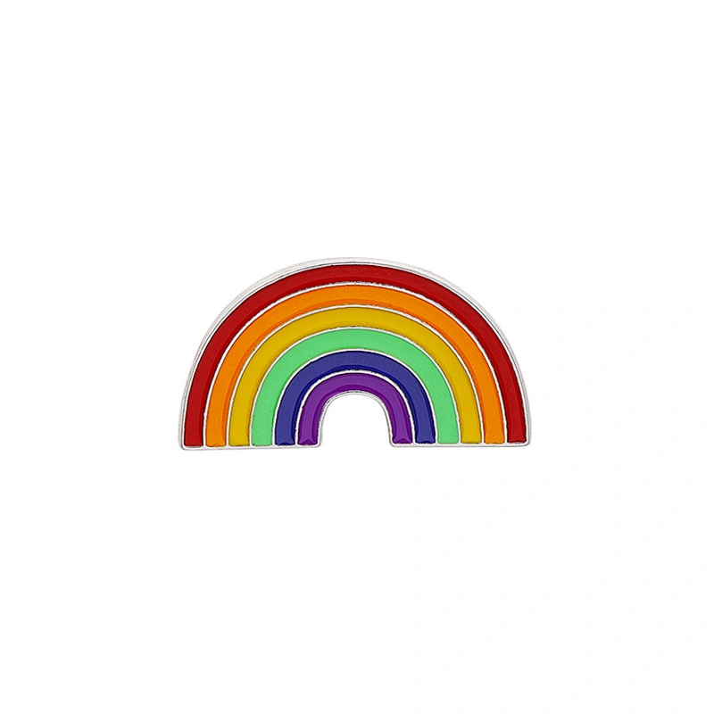 Colorful Custom Metal Rainbow Cloud Enamel Pin