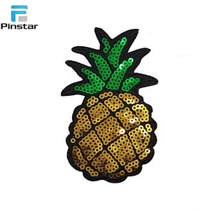 High Quality Pineapple Sequin Iron On Patches